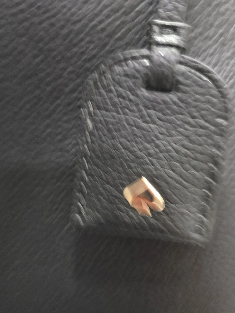 kate spade Black Pebbled Leather Tote with Gold Logo